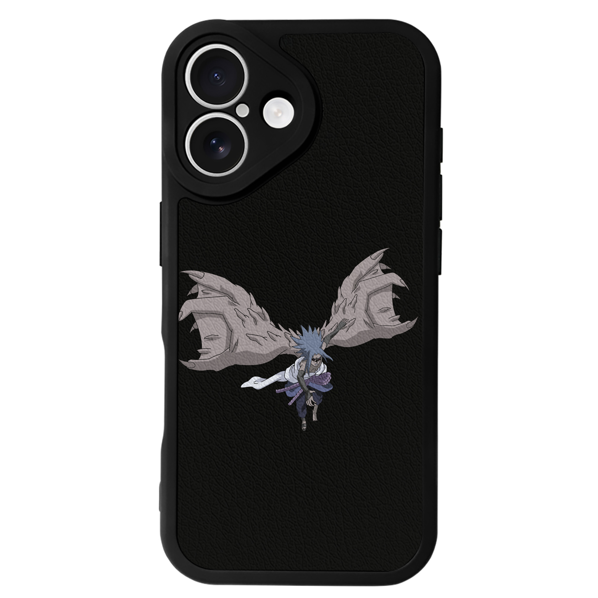 （画像用） NARUTO -ナルト- うちは サスケ Uchiha Sasuke 【iPhone 16シリーズ対応】シリコンスマホケース（レザー調） 材質：シリコン
